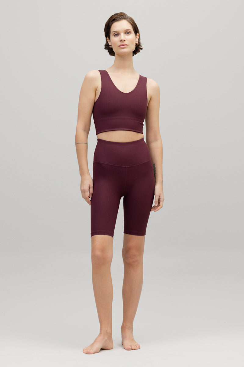 Bustier Ribbed Wine