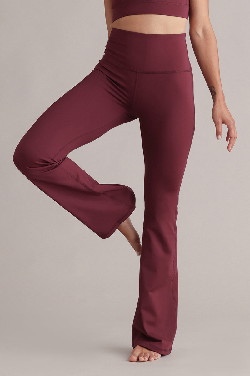 High-Waist Flared Leggings Always Dressed Italian Plum