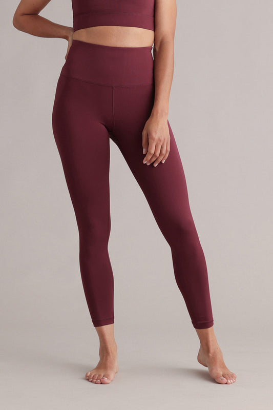 Cropped High-Waist Leggings Always Dressed Italian Plum