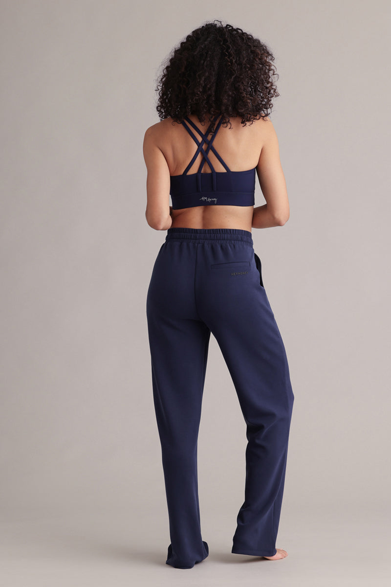 Criss-Cross Bra Always Dressed Baritone Blue