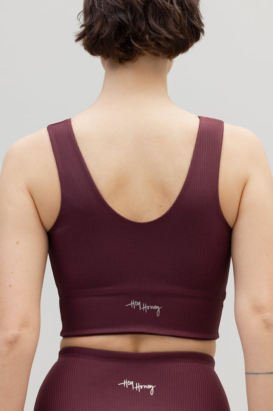 Bustier Ribbed Wine