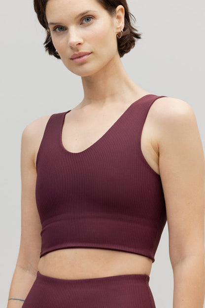 Bustier Ribbed Wine