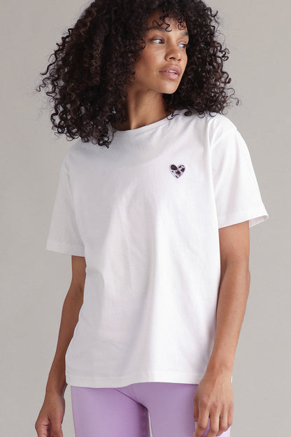 T-Shirt Leo Heart White