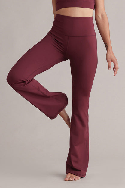 High-Waist Flared Leggings Always Dressed Italian Plum