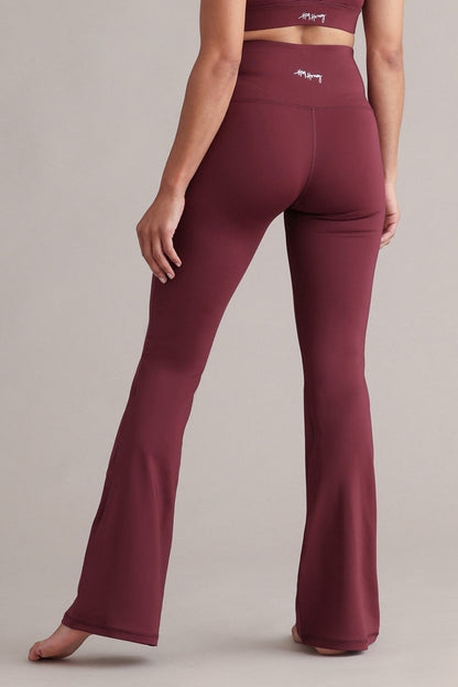 High-Waist Flared Leggings Always Dressed Italian Plum