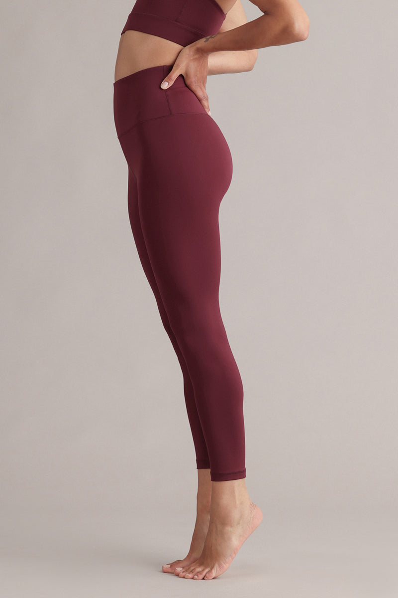 Cropped High-Waist Leggings Always Dressed Italian Plum