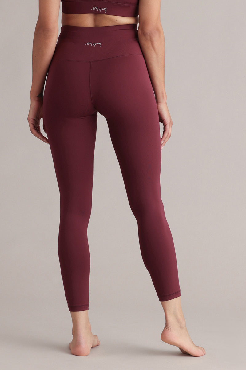 Cropped High-Waist Leggings Always Dressed Italian Plum