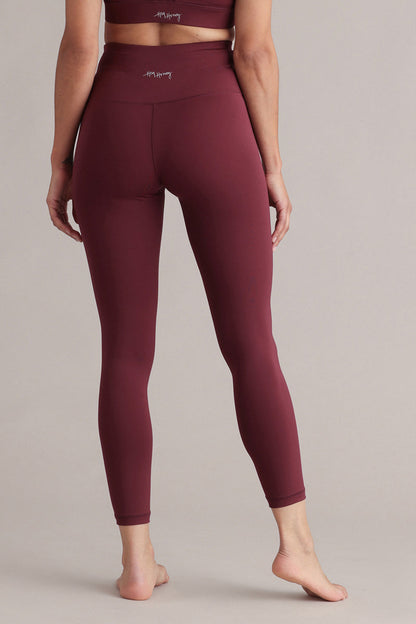 Cropped High-Waist Leggings Always Dressed Italian Plum