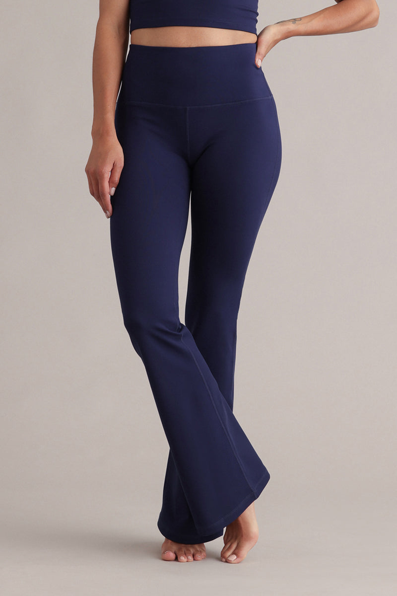 High-Waist Leggings Flared Always Dressed Baritone Blue