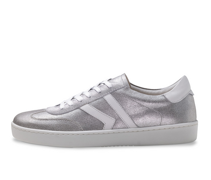 Werner Kern Lacey Glanzvelour / Nappaleder – silber / weiß
