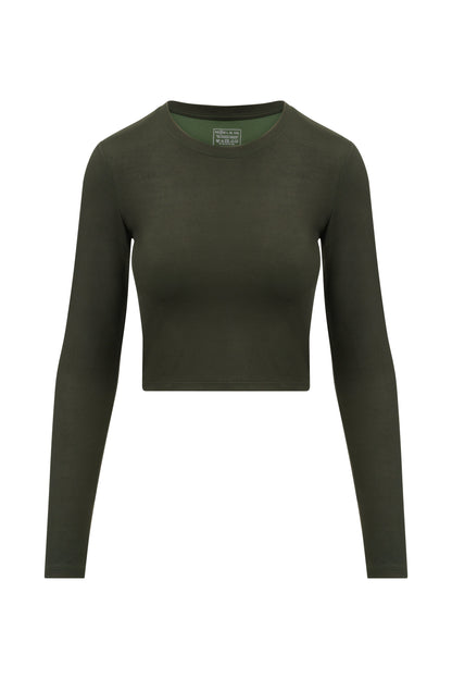 Longsleeve Cropped Always Dressed Forest Night