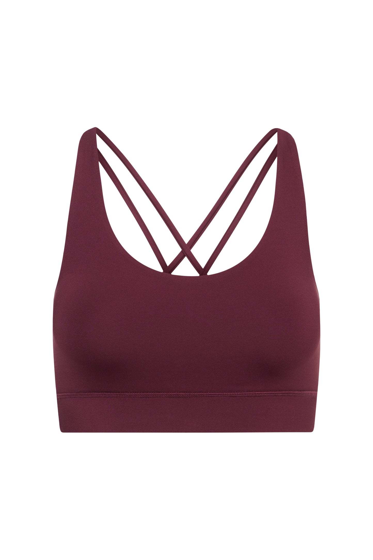 Criss-Cross Bra Always Dressed Italian Plum
