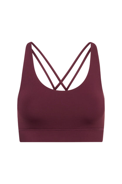 Criss-Cross Bra Always Dressed Italian Plum