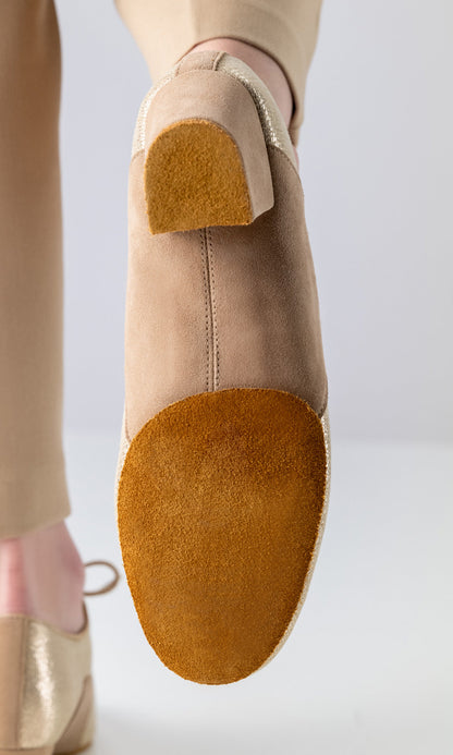 Anna Kern Brienne bedrucktes Leder / Velourleder