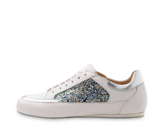 Werner Kern Carol Nappa leather / Brocade – silver / white
