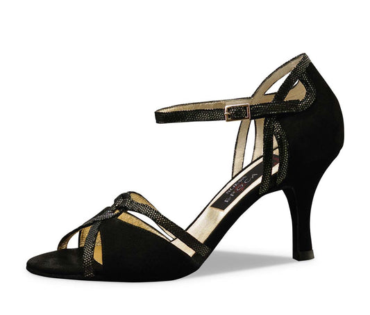 Nueva Epoca Christina Samtziege  / Glanzvelour – schwarz