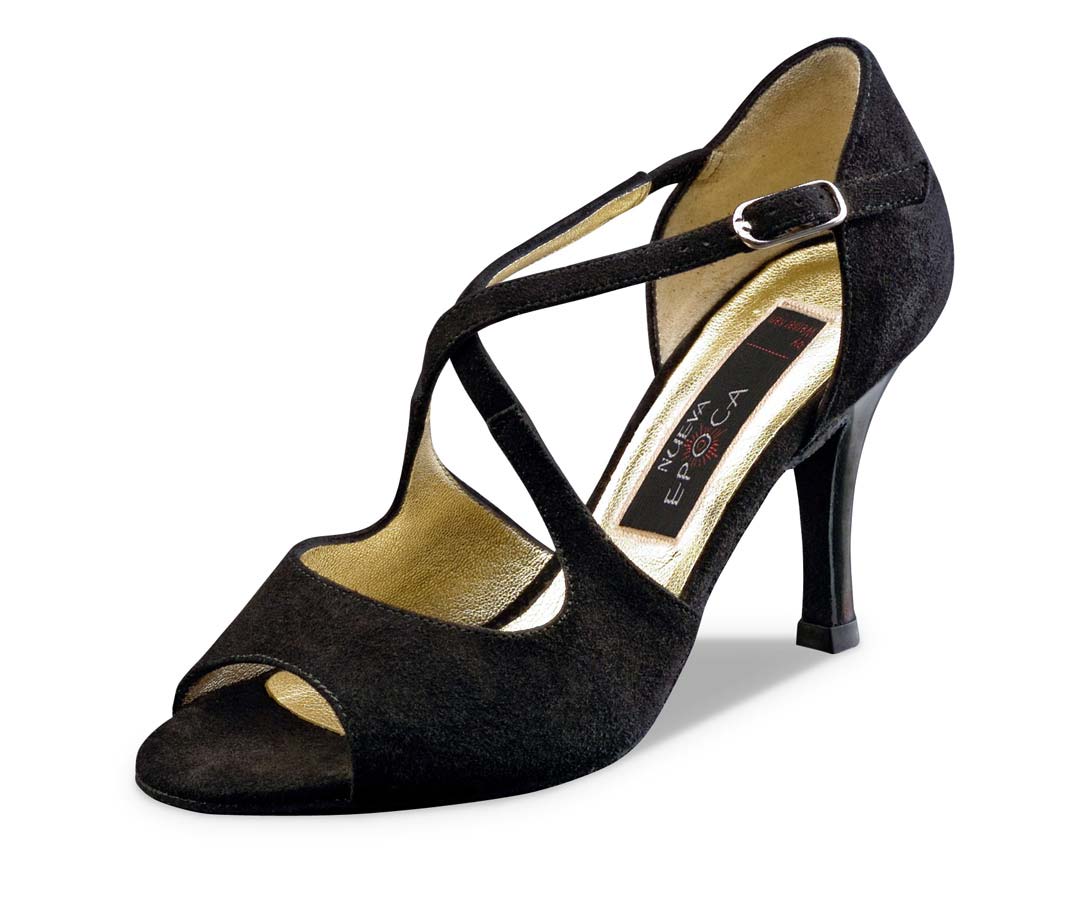 Nueva Epoca Martha Samtziege  / Lackleder – schwarz
